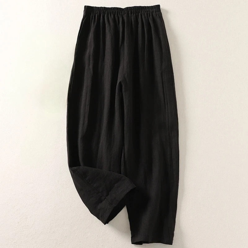 Amalia™ — Cotton & Linen Relaxed Trousers
