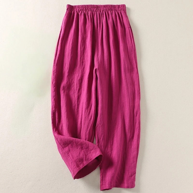 Amalia™ — Cotton & Linen Relaxed Trousers