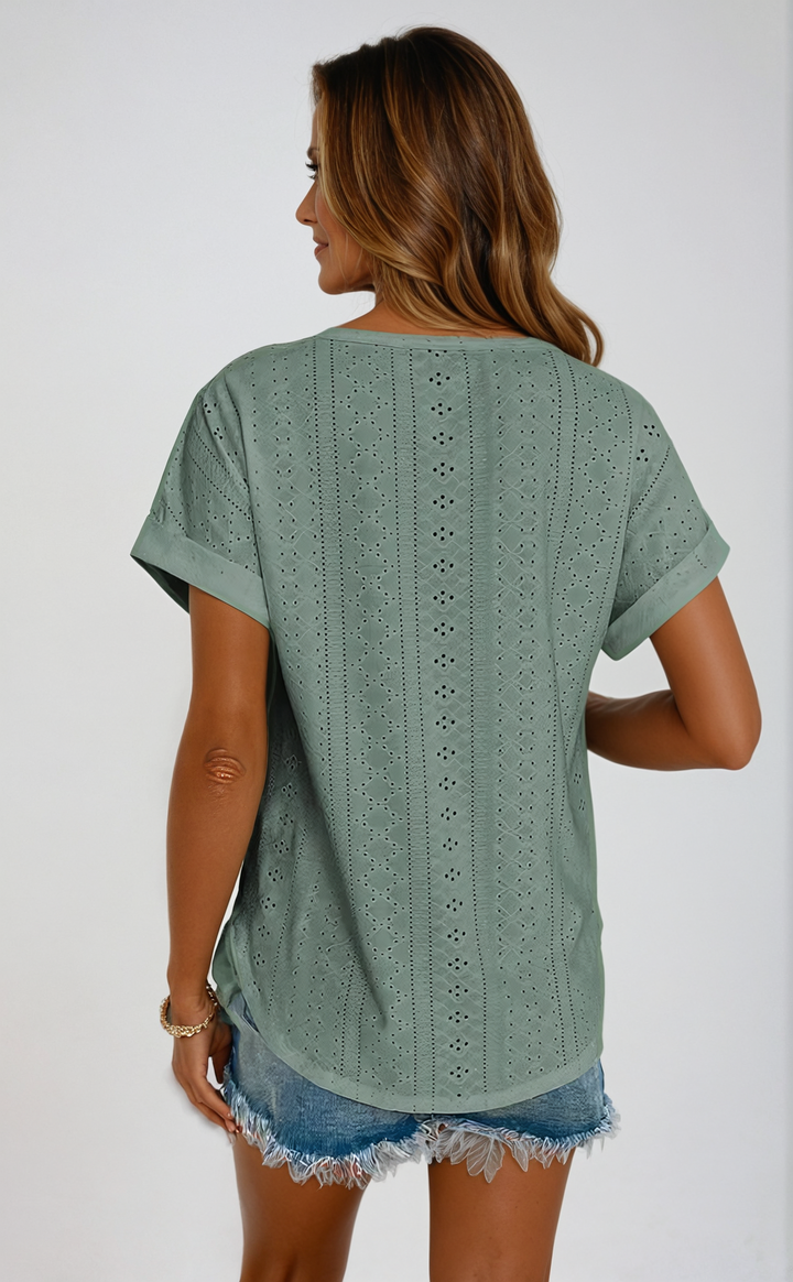 Vespera - Women’s Casual Solid Knitted Top
