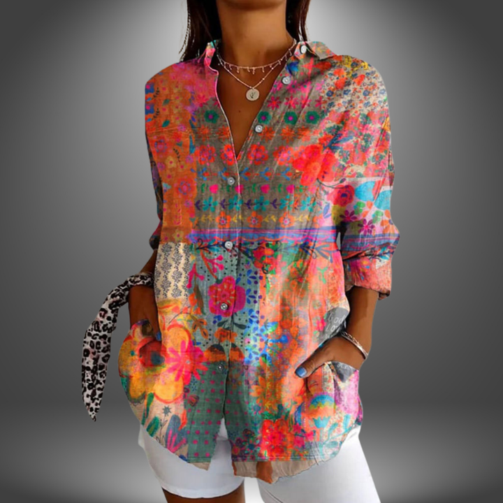 Rowan - Chic Floral Print Blouse