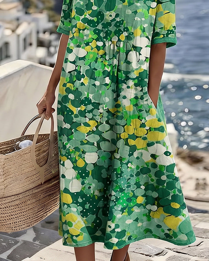 Elowen | Relaxed Floral Print Midi Dress