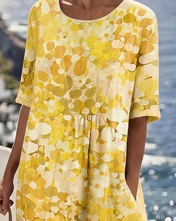 Elowen | Relaxed Floral Print Midi Dress