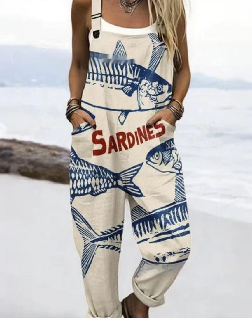 Cher - Comfortable printed overalls