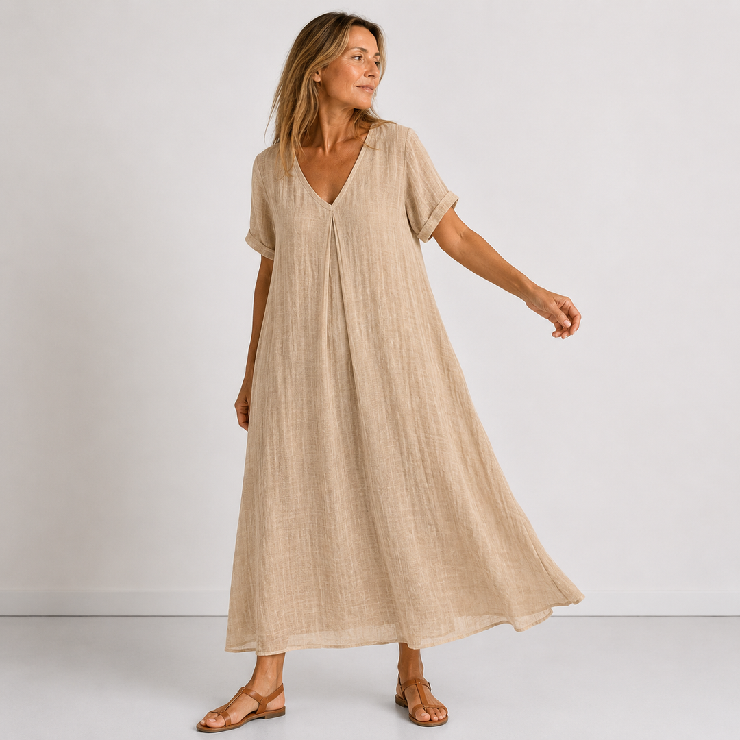 Violette | Relaxed V-Neck Maxi Dress