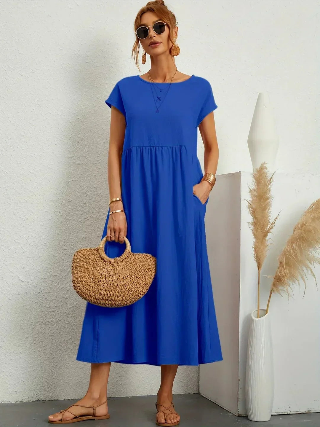 Gabrielle™ — Elegant Flowing Midi Dress