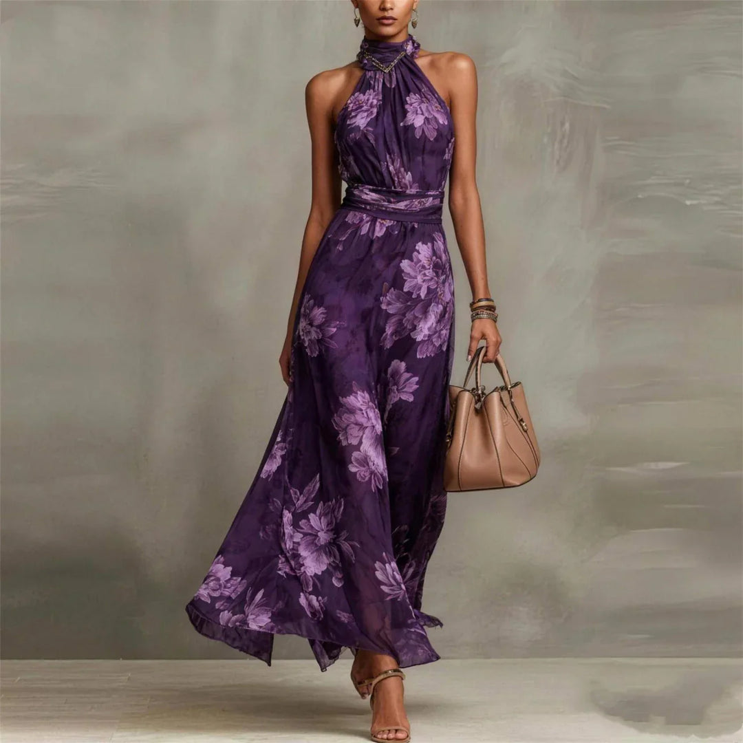 Lizbeth™ | Floral Halter Maxi Dress