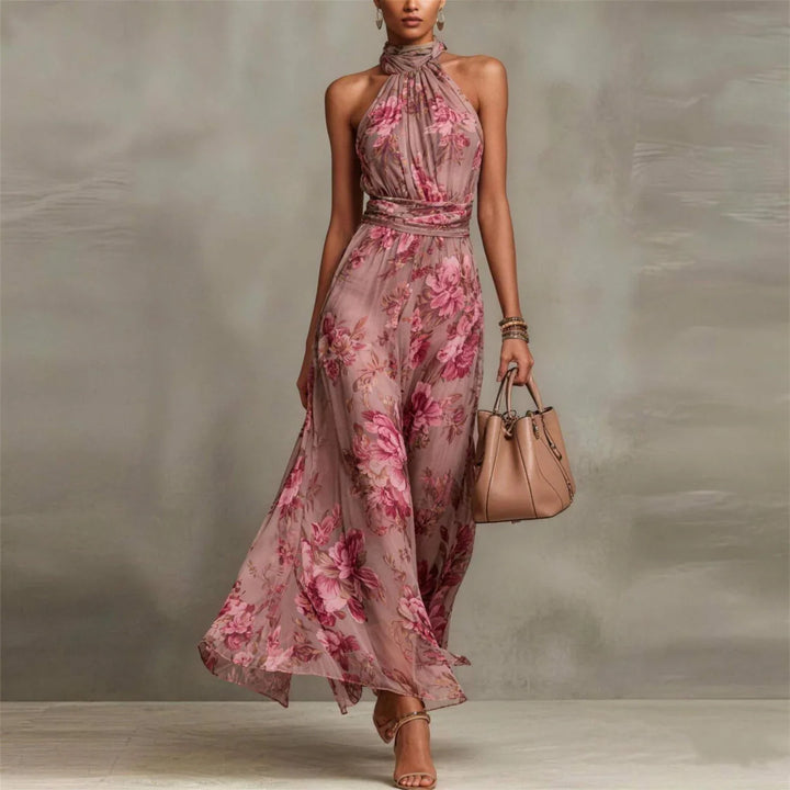 Lizbeth™ | Floral Halter Maxi Dress