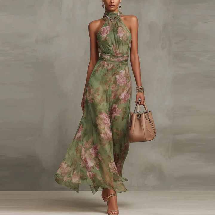 Lizbeth™ | Floral Halter Maxi Dress