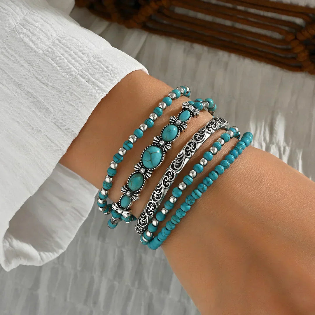Maëlys™ | Turquoise Beaded Multi-Strand Bracelet