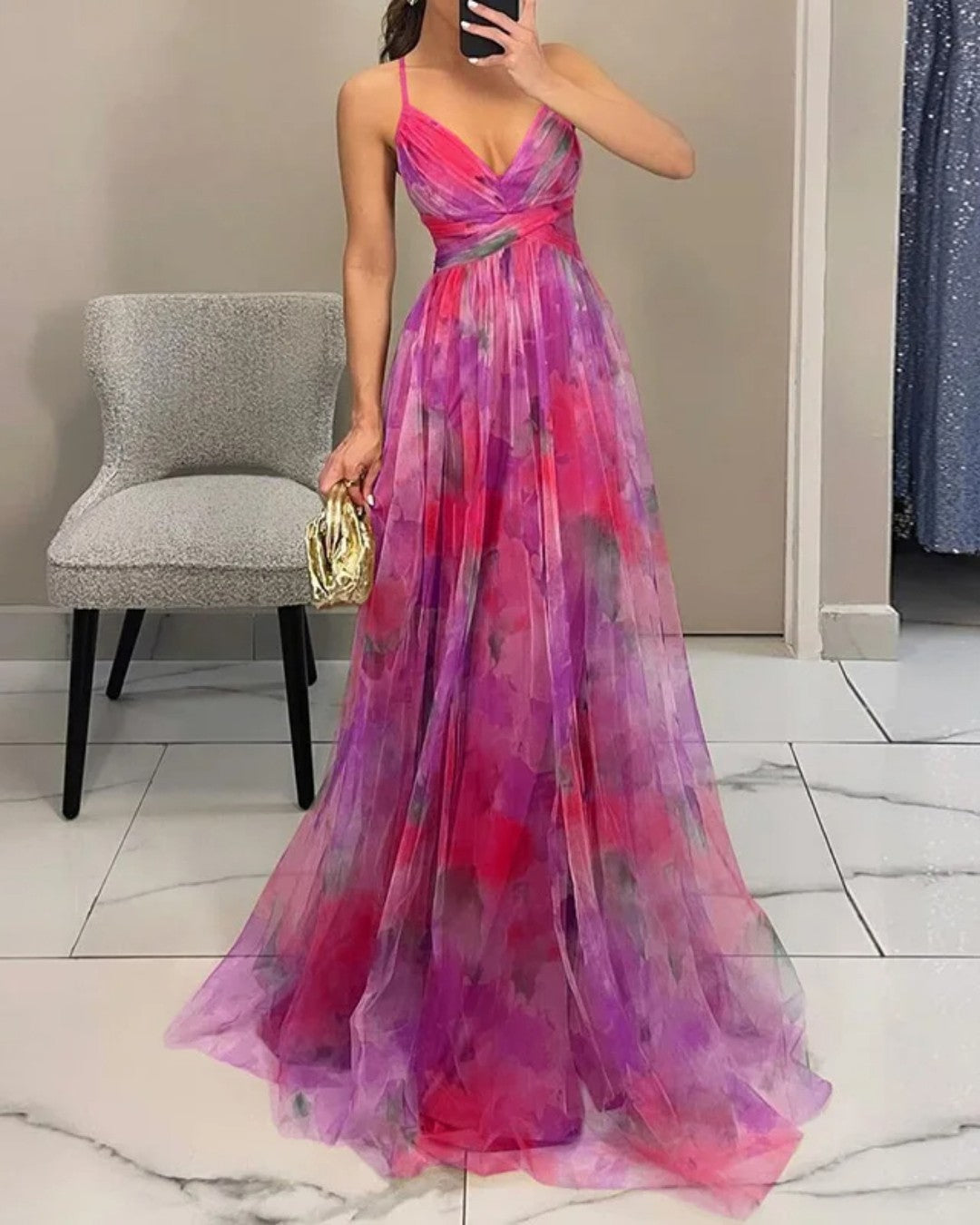 Giselle™ | Enchanting maxi dress with a floral print