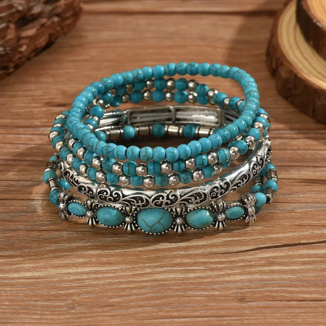Maëlys™ | Turquoise Beaded Multi-Strand Bracelet
