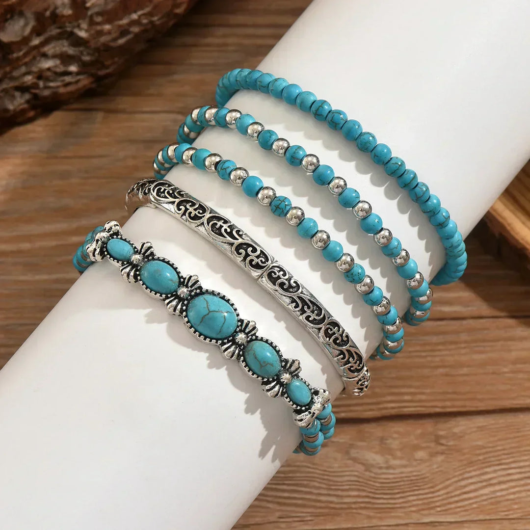 Maëlys™ | Turquoise Beaded Multi-Strand Bracelet