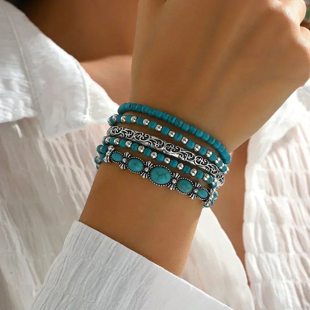 Maëlys™ | Turquoise Beaded Multi-Strand Bracelet