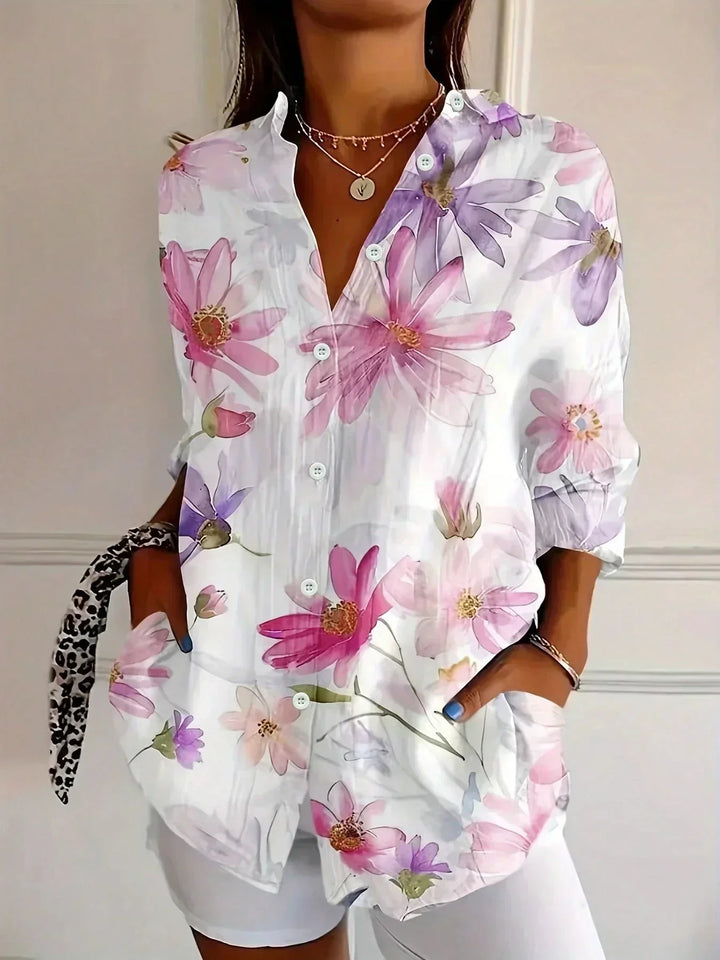 Astrid | Blouse with colorful patterns