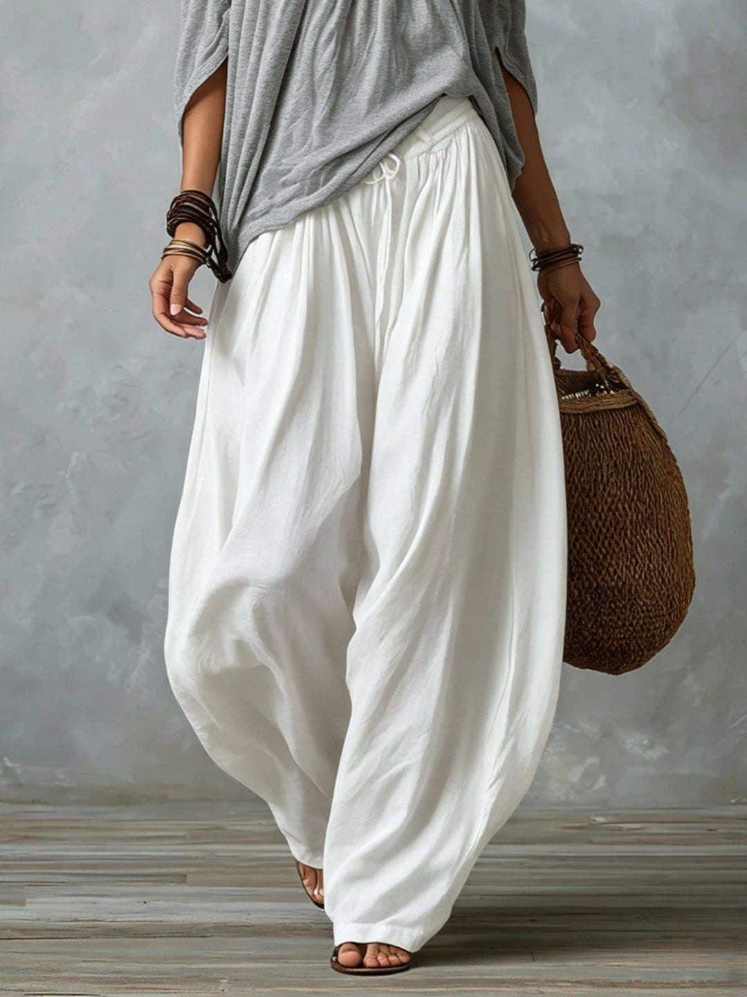 Luna | Off-Shoulder Top & Harem Trousers Co-Ord Set