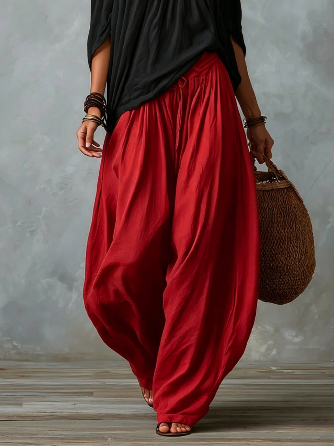 Luna | Off-Shoulder Top & Harem Trousers Co-Ord Set