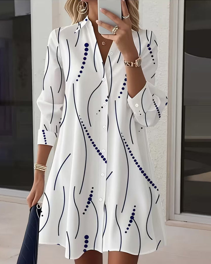 Wavy Collar Dress Shirt