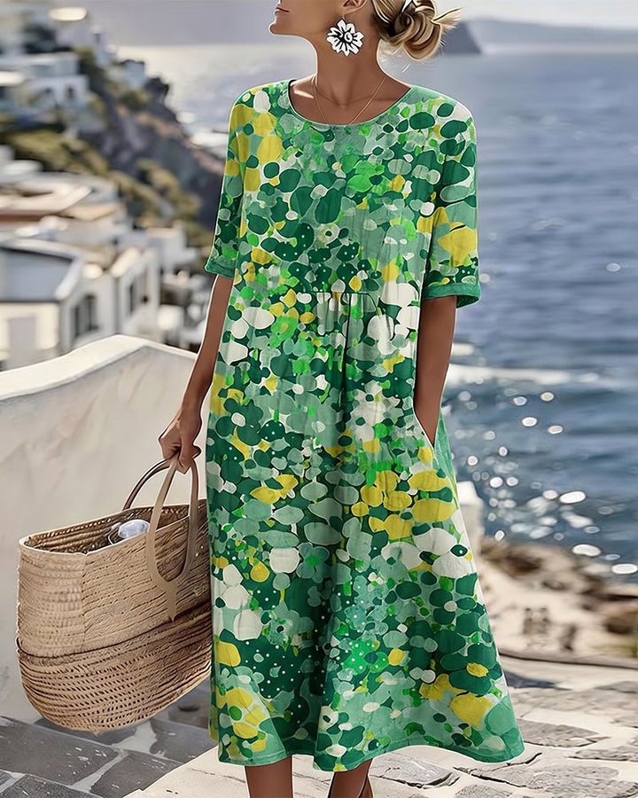 Elowen | Relaxed Floral Print Midi Dress