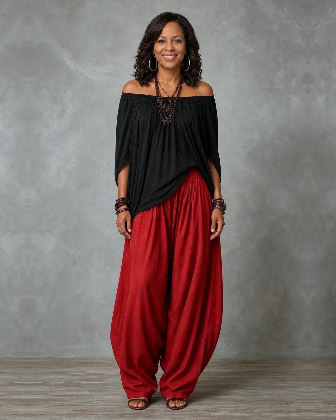 Jadia | Off-Shoulder Wide-Leg Two-Piece Set