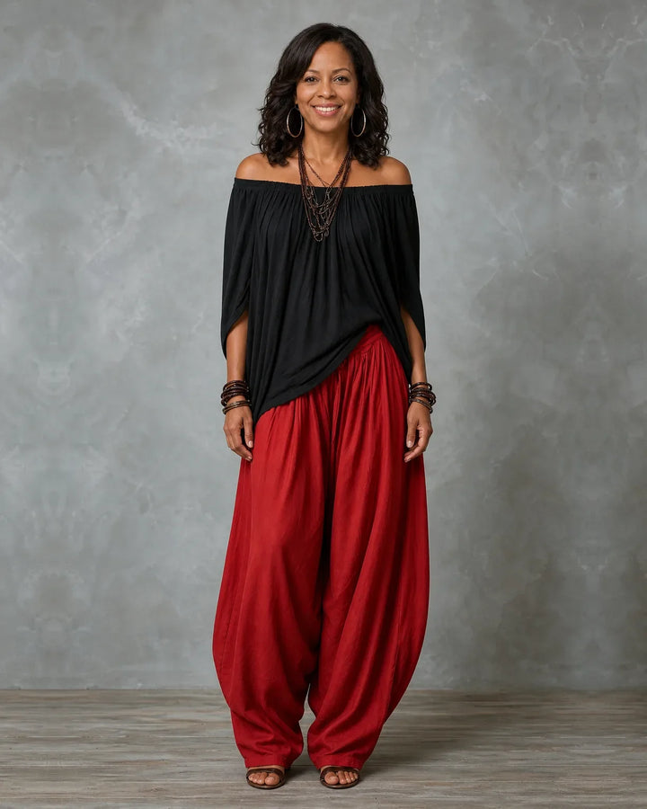 Jadia | Off-Shoulder Wide-Leg Two-Piece Set
