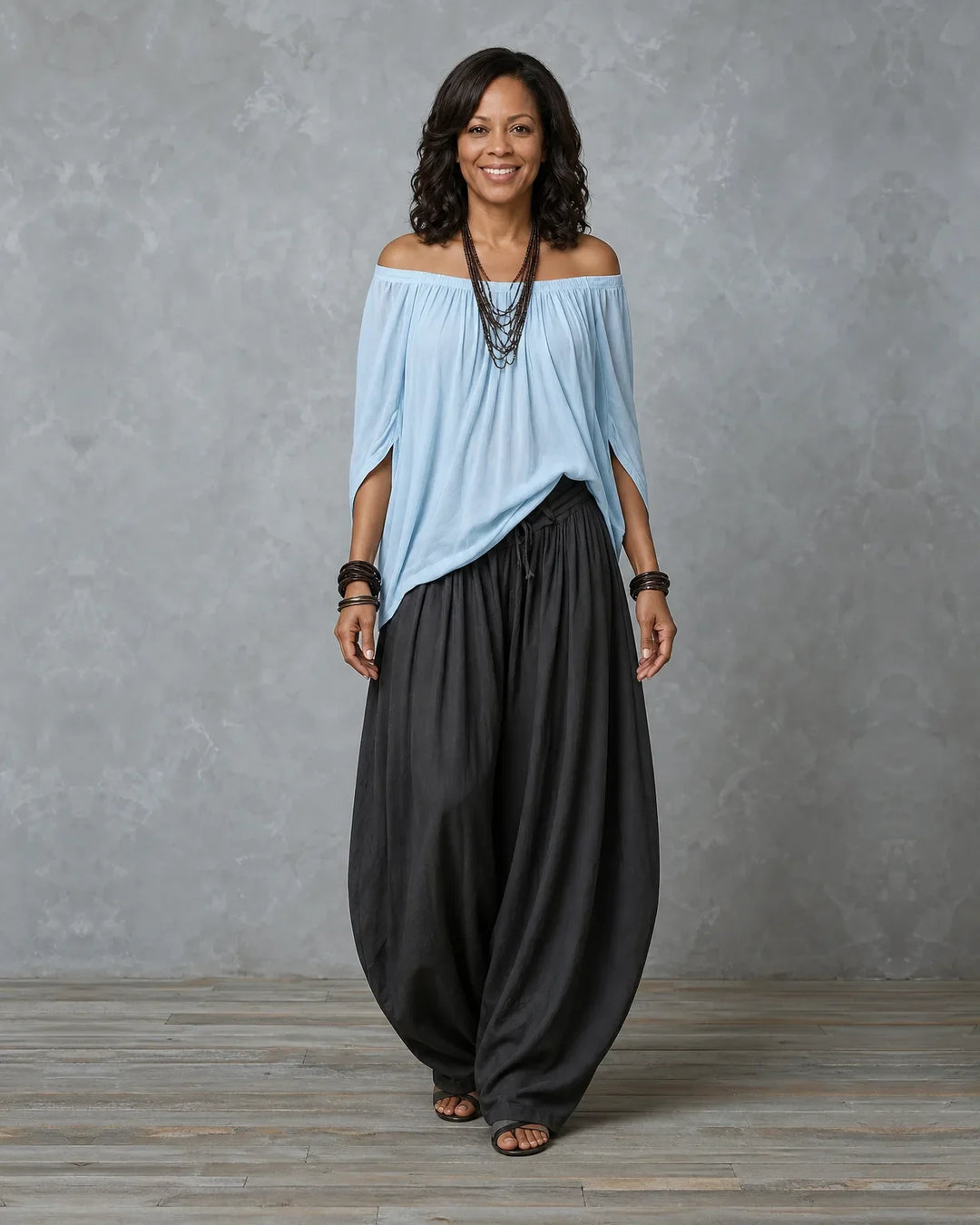 Jadia | Off-Shoulder Wide-Leg Two-Piece Set