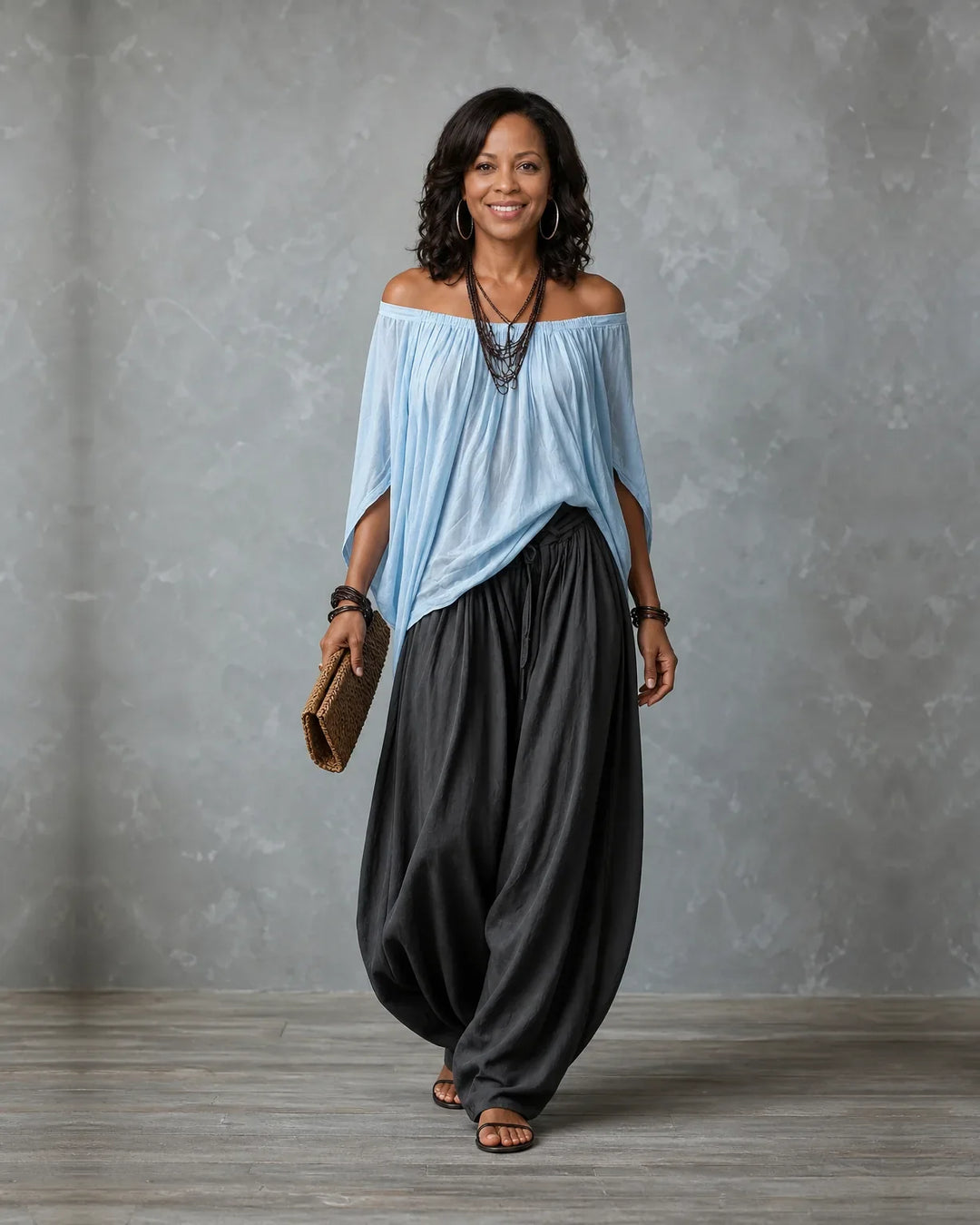 Jadia | Off-Shoulder Wide-Leg Two-Piece Set