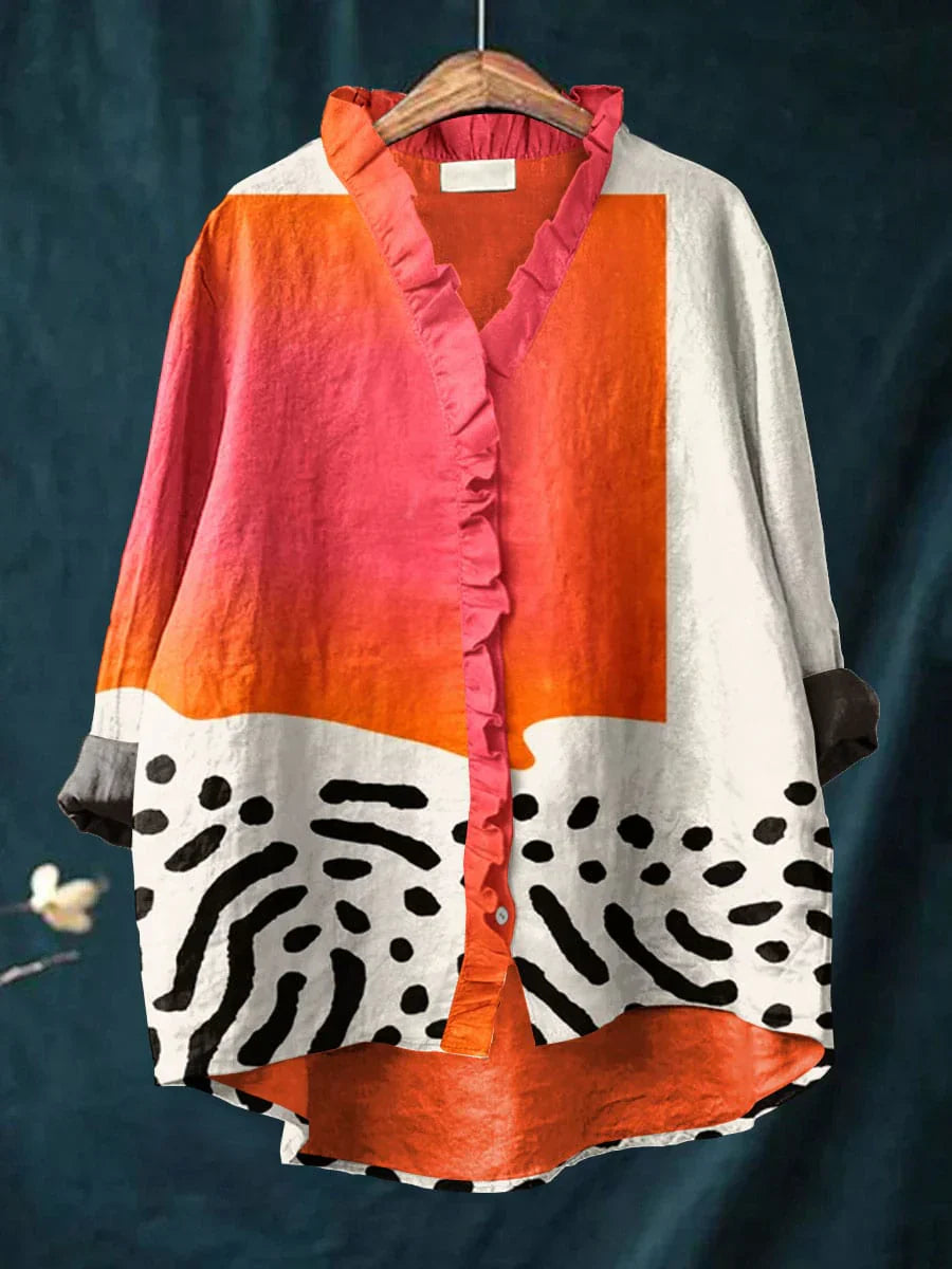 Melinda™ | Elegant linen summer blouse
