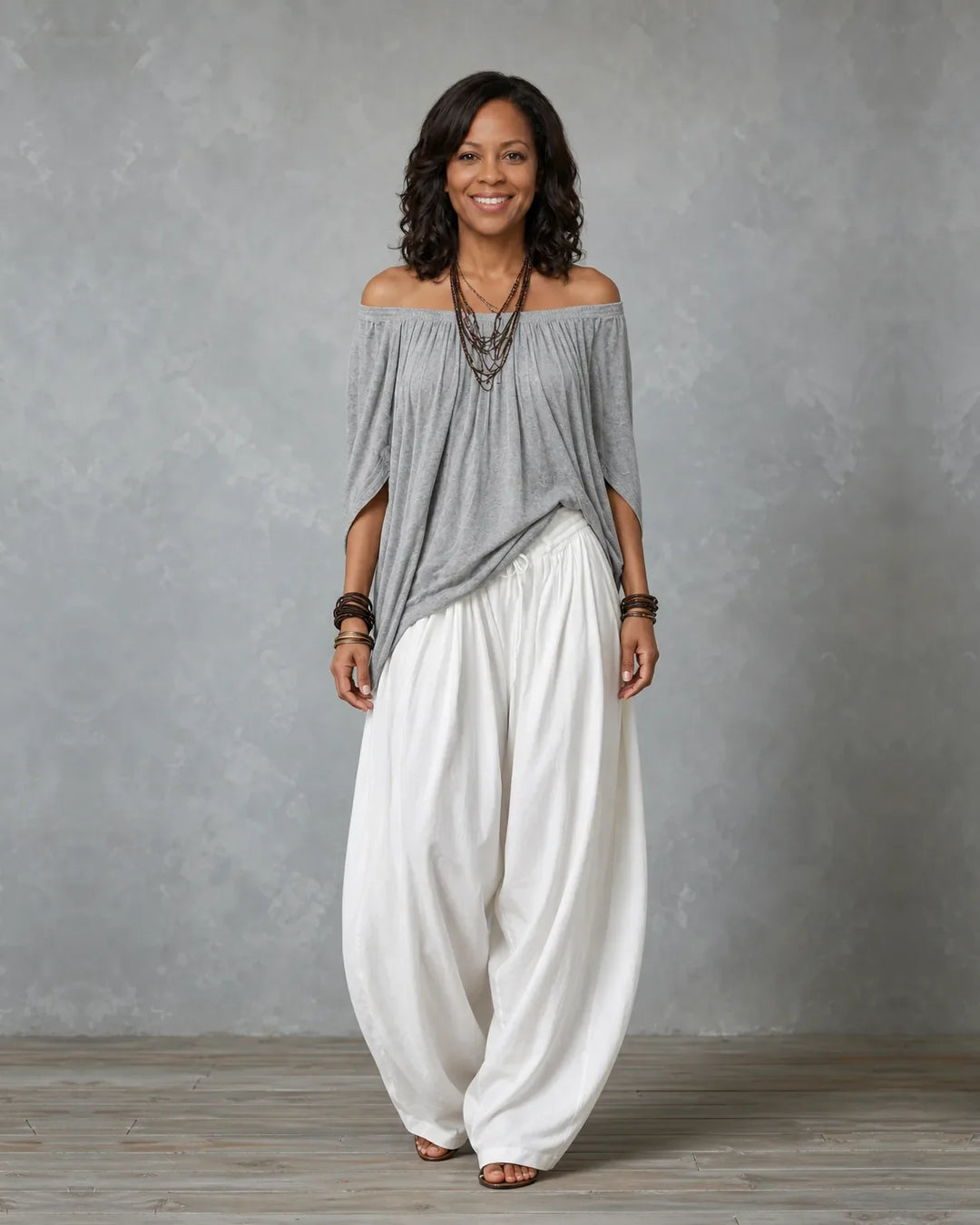 Jadia | Off-Shoulder Wide-Leg Two-Piece Set