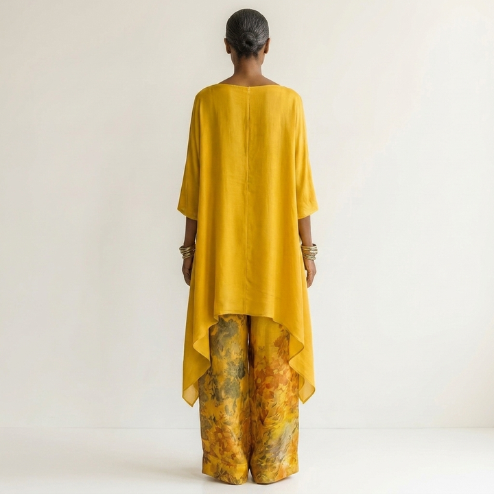 Cariola | Cotton & Silk Two-Piece Set with an Asymmetrical Tunic