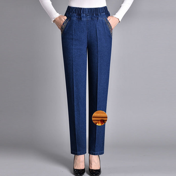 Laluna® | Women’s jeans with side pockets and an elasticated waist