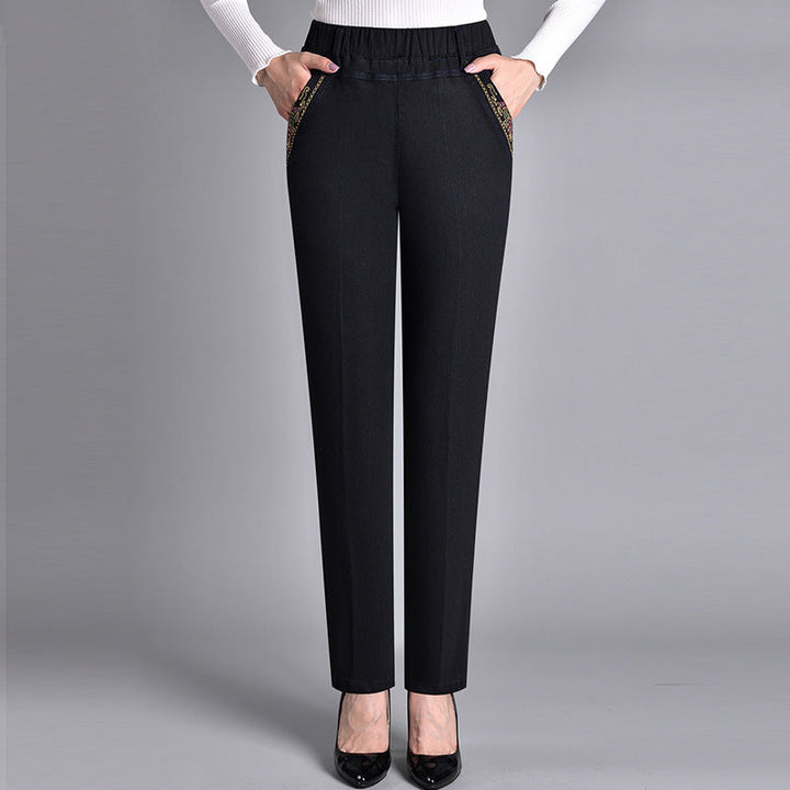 Laluna® | Women’s jeans with side pockets and an elasticated waist