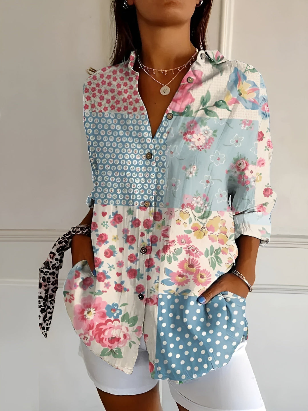 Halcyon - Women's Printed Button-Up Shirt